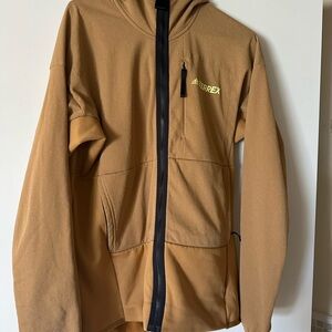 Adidas Beige Fleece/Sherpa Hoodie